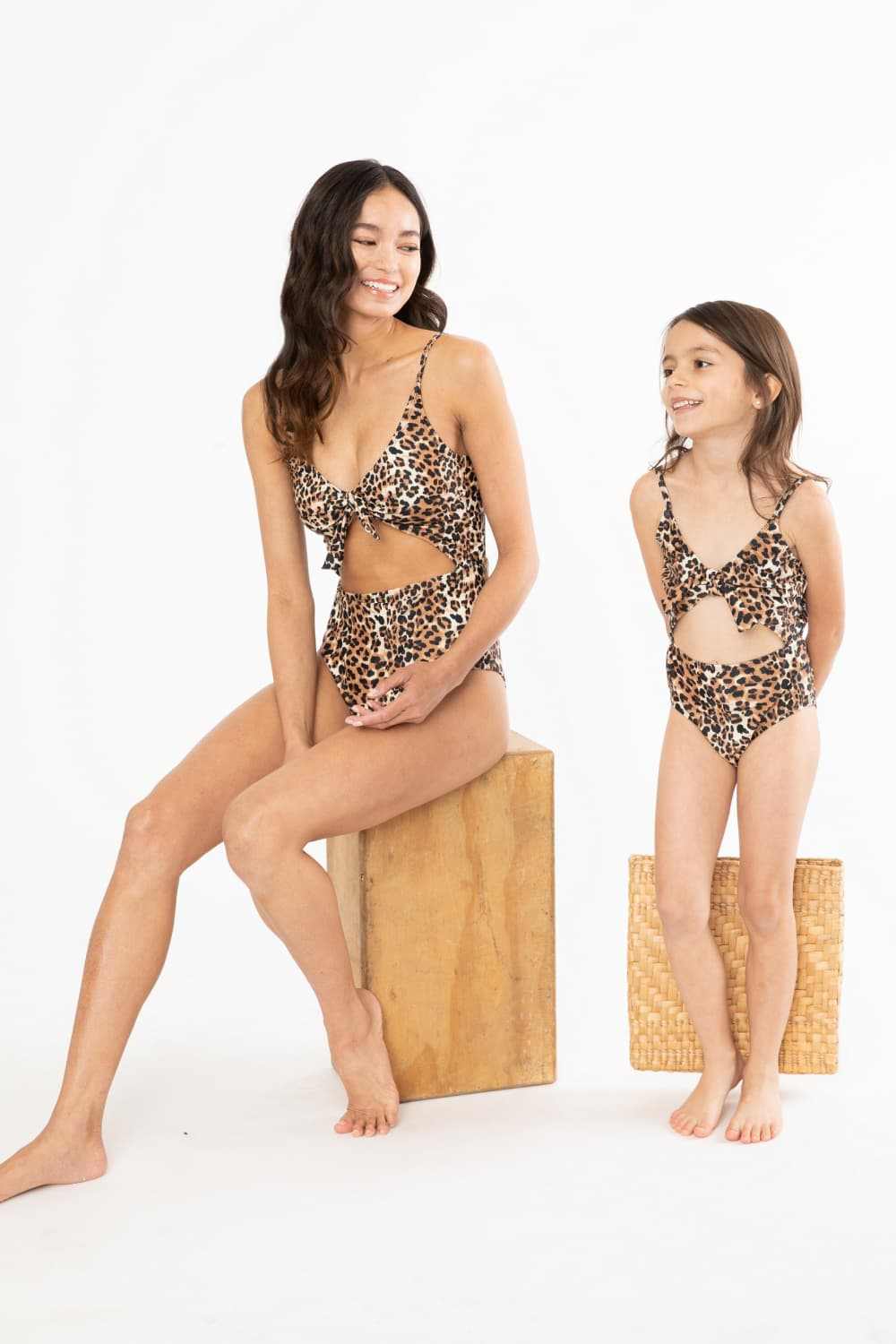 Leopard print cutout one-piece swimsuits by Marina West Swim.