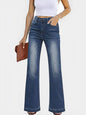 High Waist Bootcut Jeans with Pockets