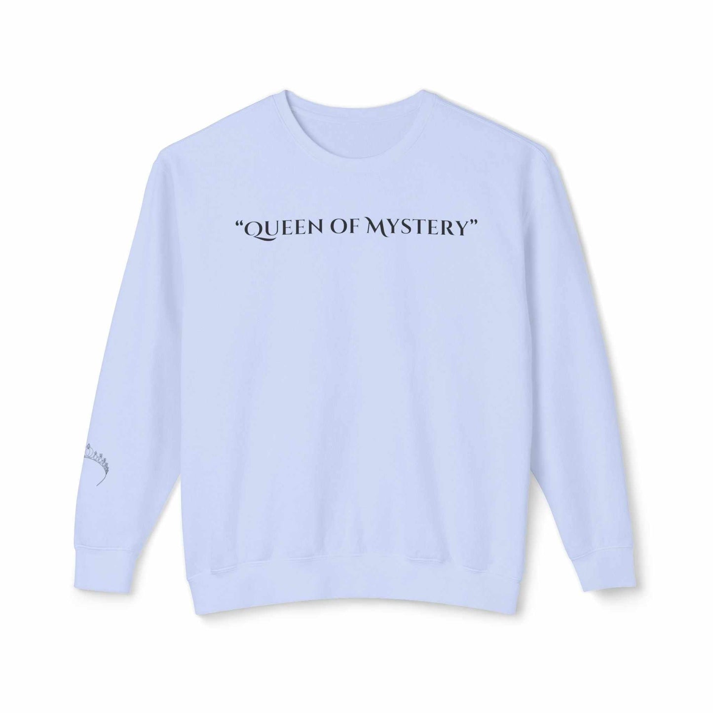 Queens Mystery Sweatshirt with enigmatic design, perfect for casual wear, birthdays, and holidays.