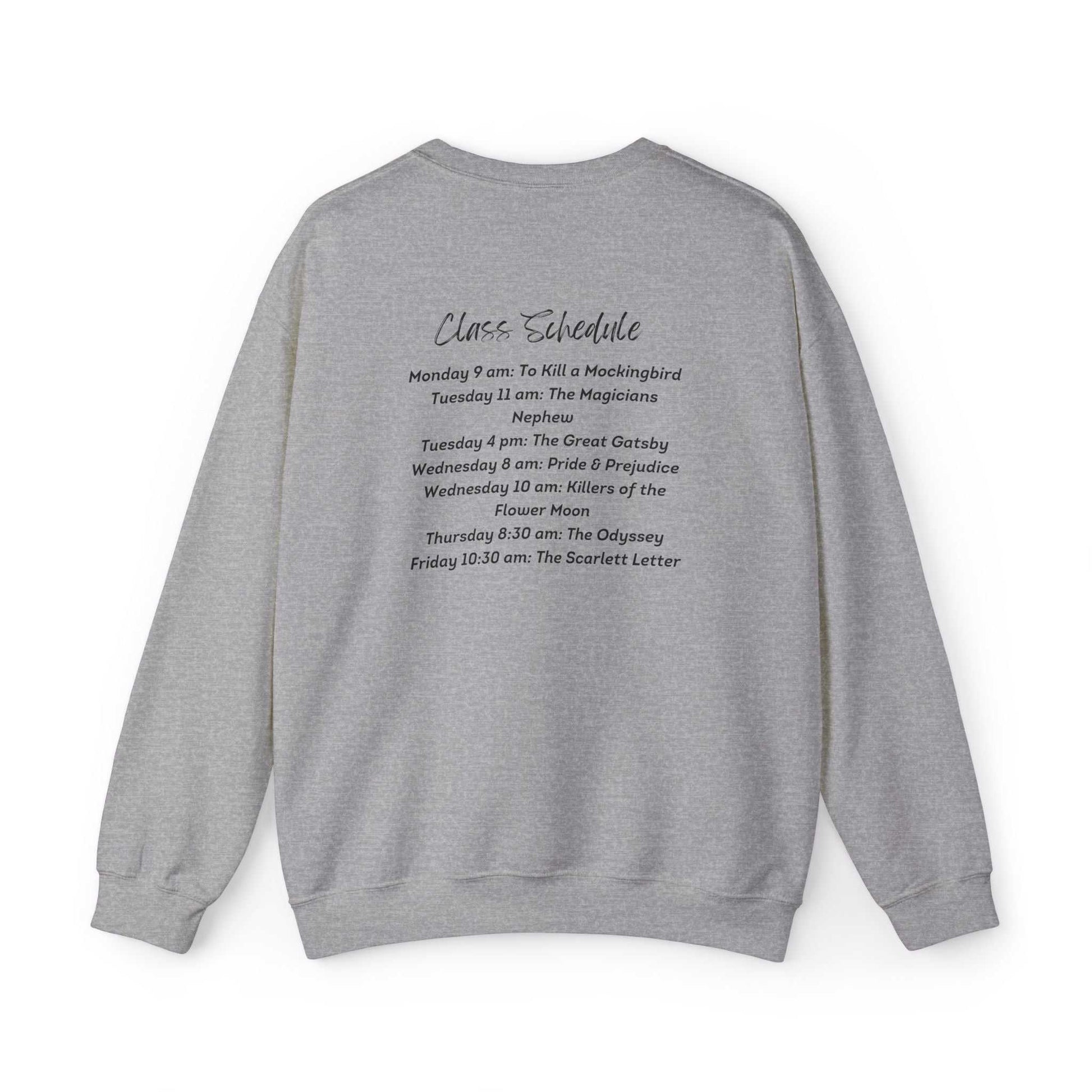 Bookworm University Crewneck Sweatshirt - Est 2024 Design, cozy medium-heavy fabric, book lovers' apparel.