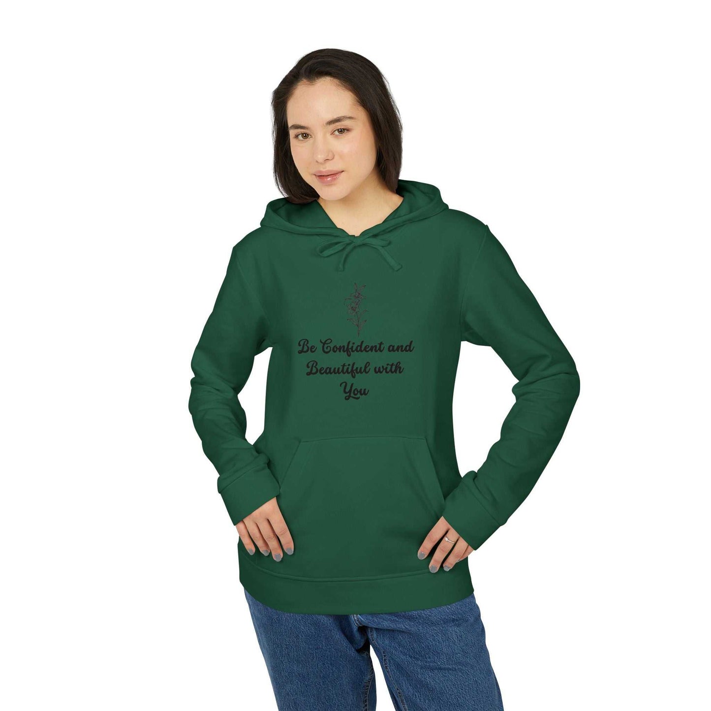 Fleece Hoodie - Lily Design for Confidence and Beauty