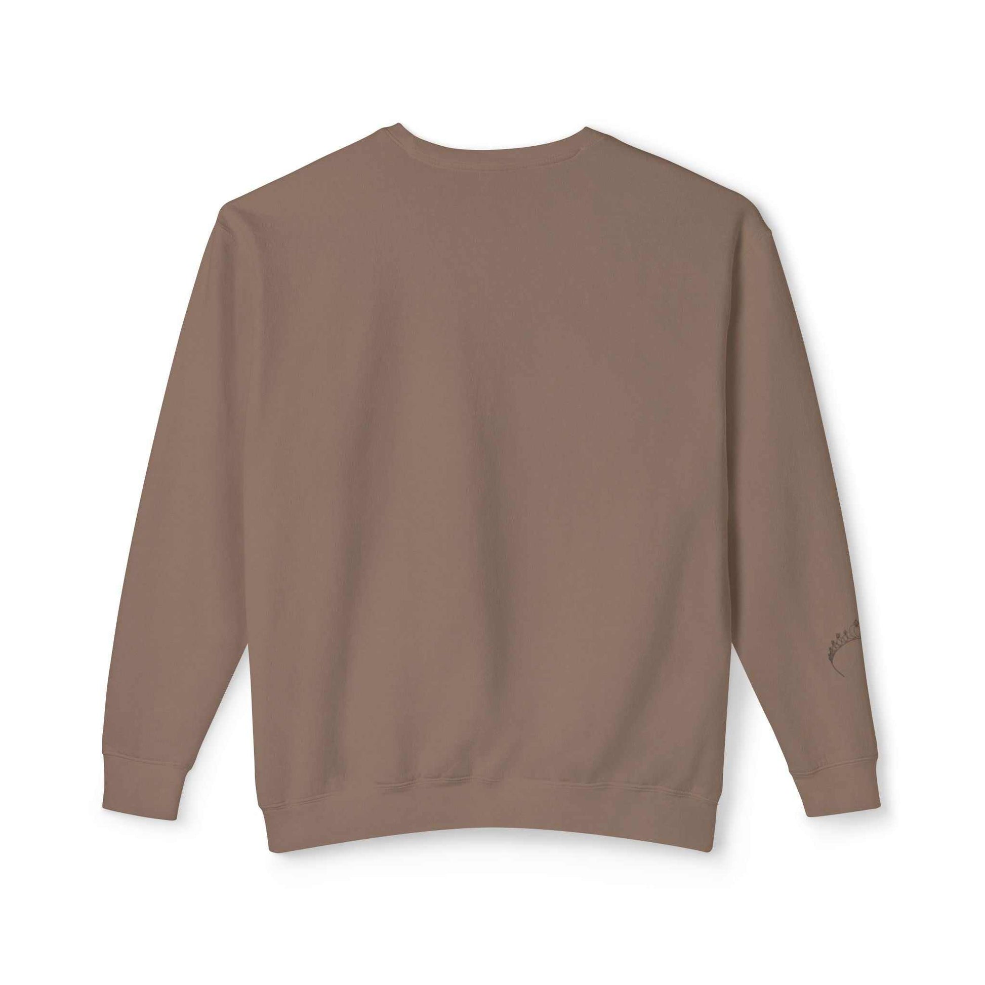 Queens Mystery Sweatshirt in brown, 100% cotton, lightweight and relaxed fit.