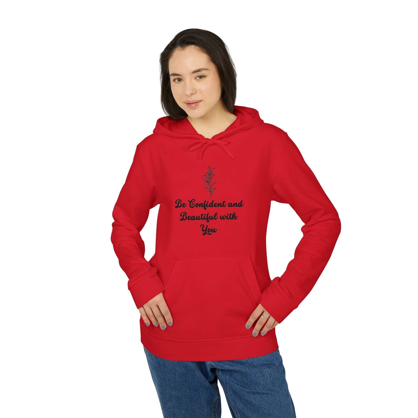 Fleece Hoodie - Lily Design for Confidence and Beauty