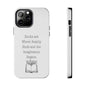 Durable quote book phone case with flower graphic and literary text.