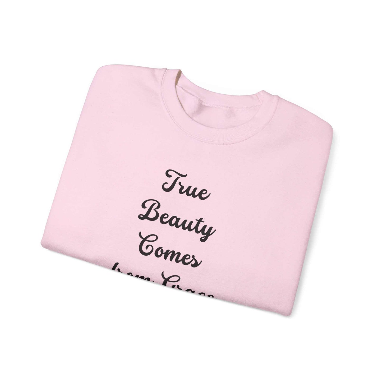 Beauty Roses Crewneck Sweatshirt - Dusty Rose Silhouette Design