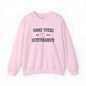 Pink Bookworm University Crewneck Sweatshirt with "Est 2024" design, cotton-polyester blend.