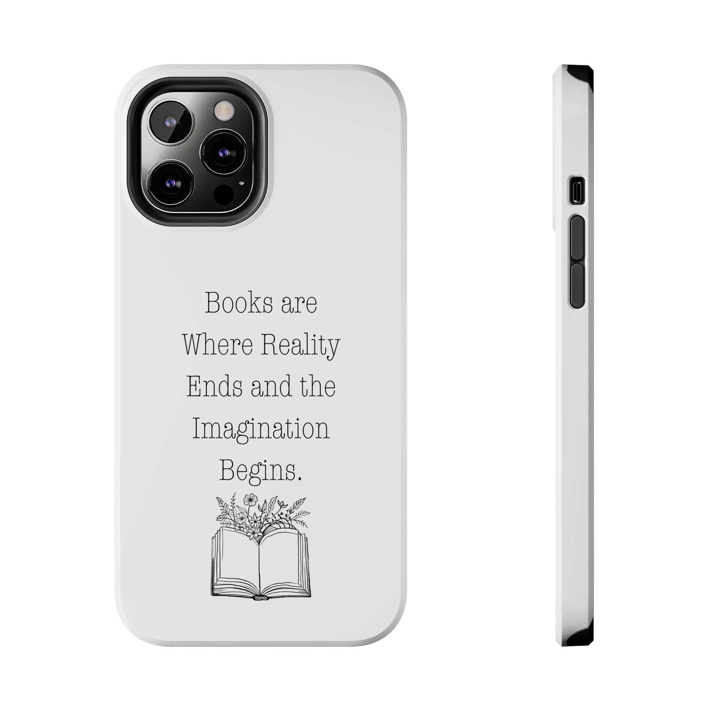 Durable quote book phone case with floral design and strong Lexan plastic construction.