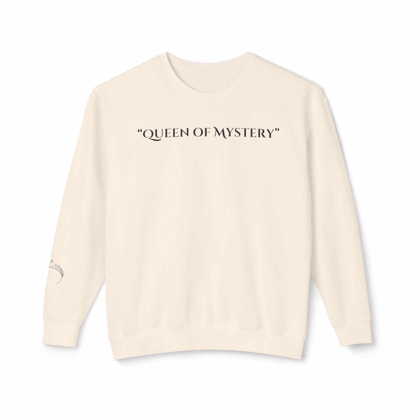 Queens Mystery Sweatshirt with enigmatic design, made of 100% ring-spun cotton.