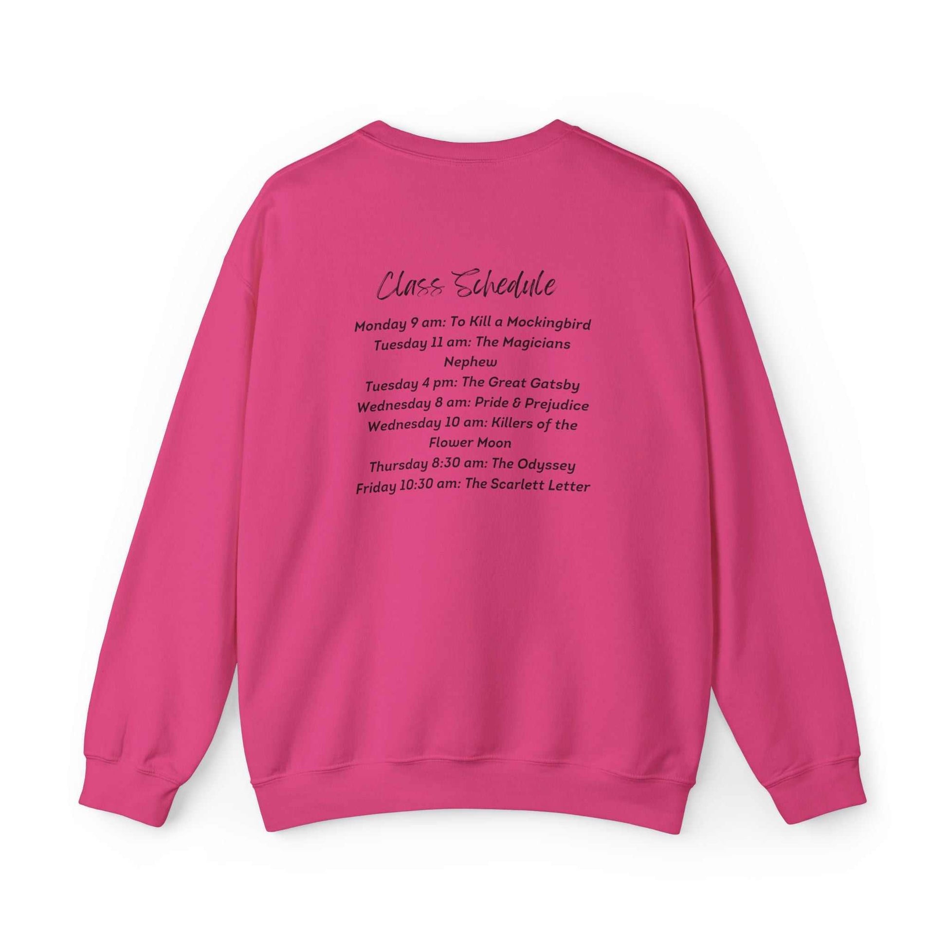 Bookworm University Crewneck Sweatshirt - Est 2024 design, medium-heavy fabric blend, classic fit, double-needle stitching, perfect for book lovers and students.