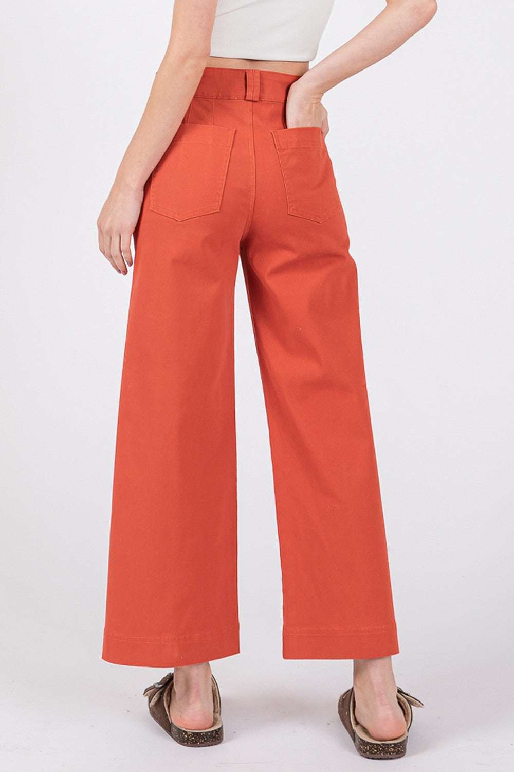 SAGE + FIG Wide Leg Cropped Pants