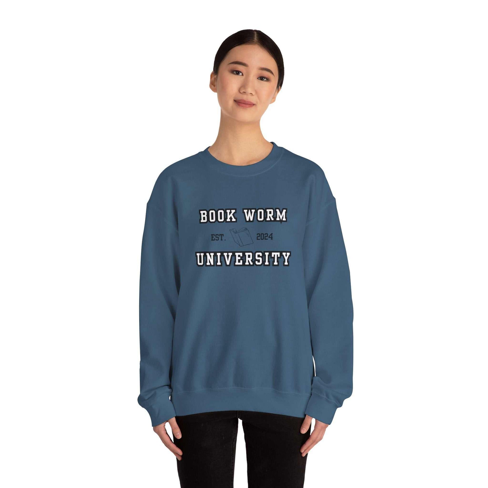 Bookworm University Crewneck Sweatshirt - Est 2024 Design