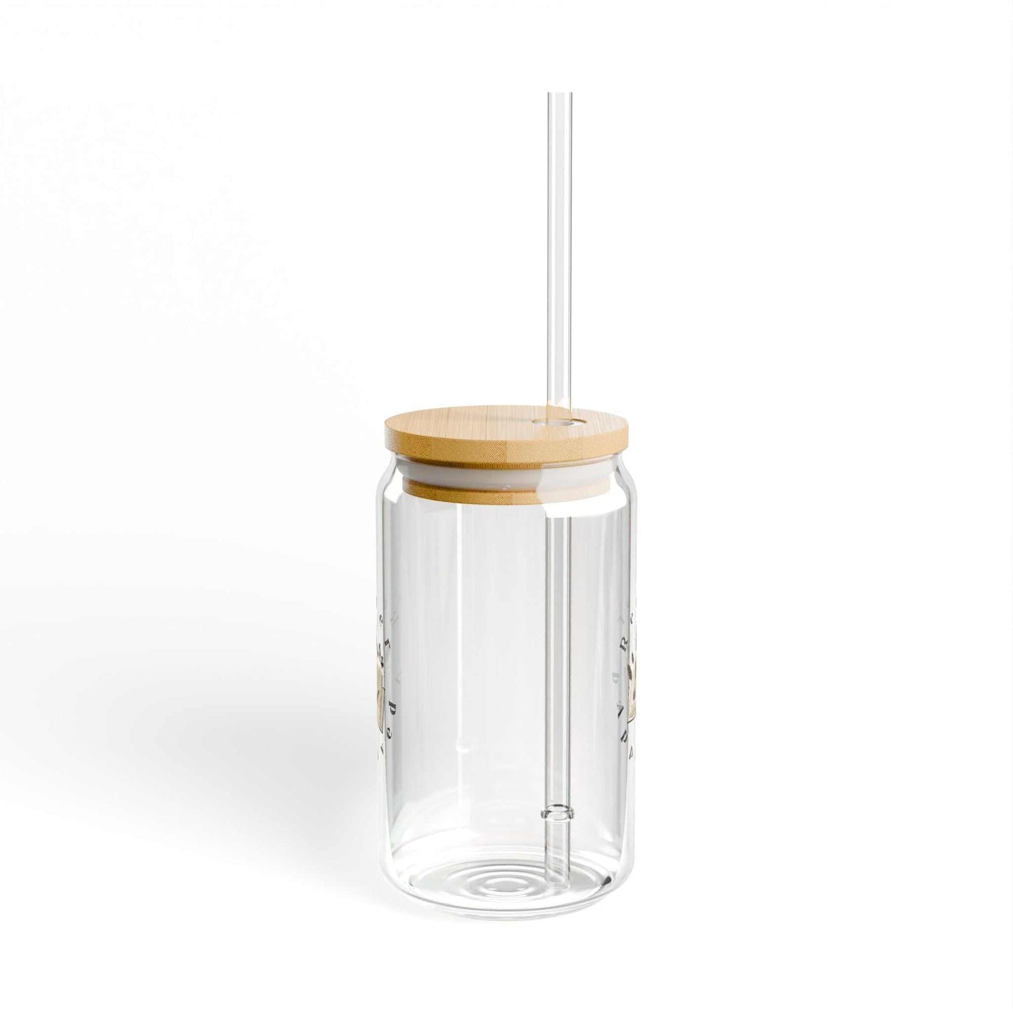 Sipper glass with lid and straw, featuring "Reader Approved" book design for book lovers.