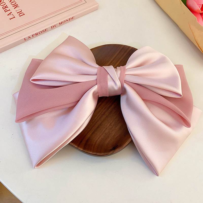 Bow Cloth Hair Clip Blush Pink 