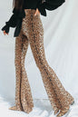 Leopard Print Flare Leg Pants