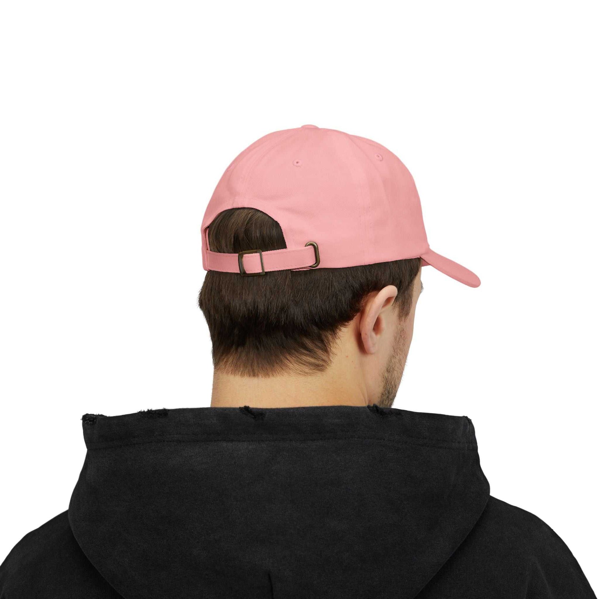 Classic Dad Cap - Queen of Mystery in pink with adjustable strap and precurved visor.