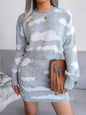 Cloud Sweater and Knit Skirt Set Light Grey