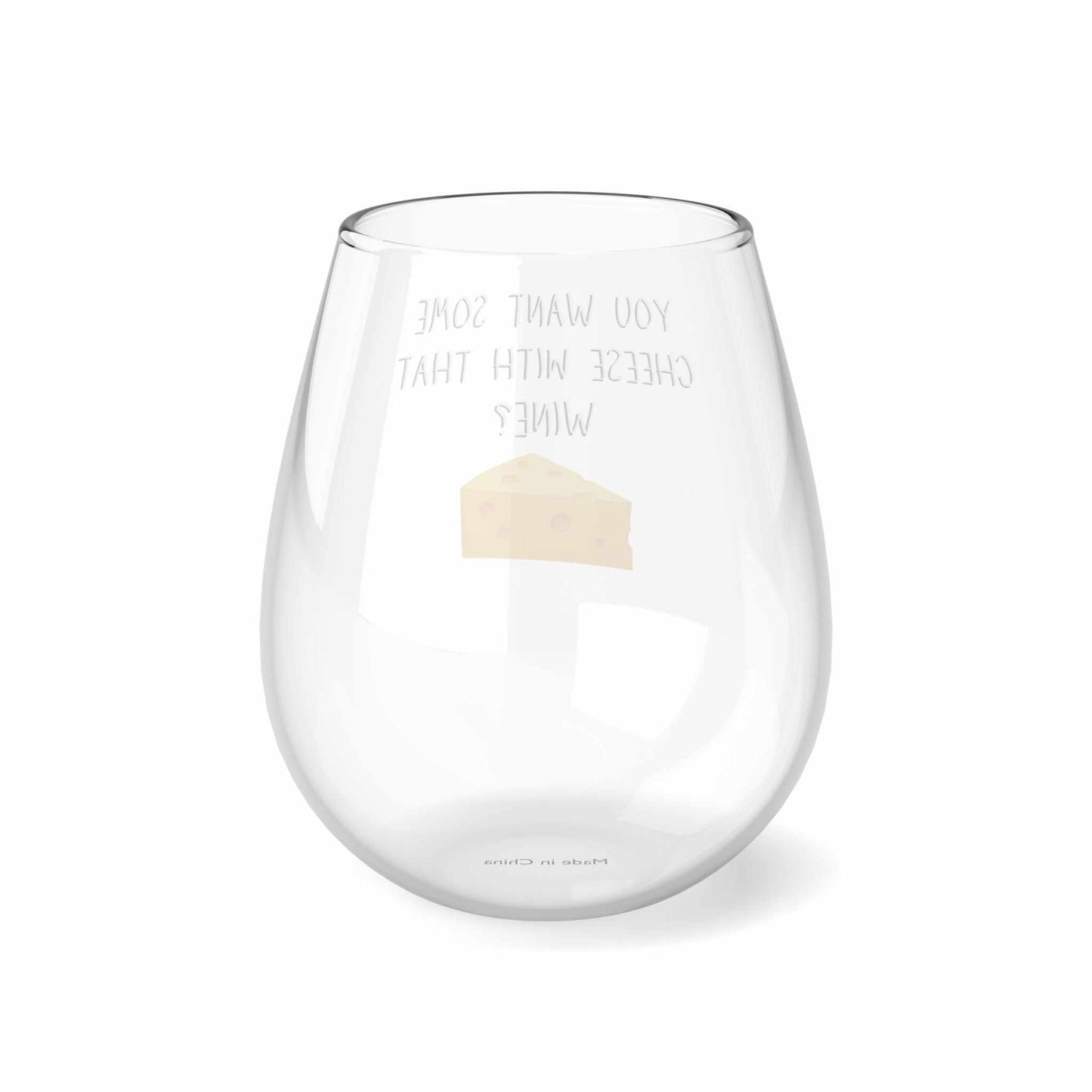 Wine Glass Cheers With Cheese 11.75oz