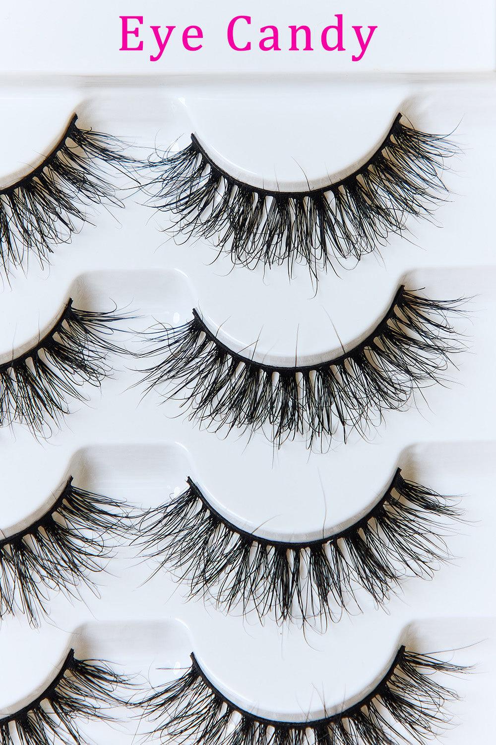 PINK BEAUTY Mink Eyelashes 5 Pairs luxurious set.