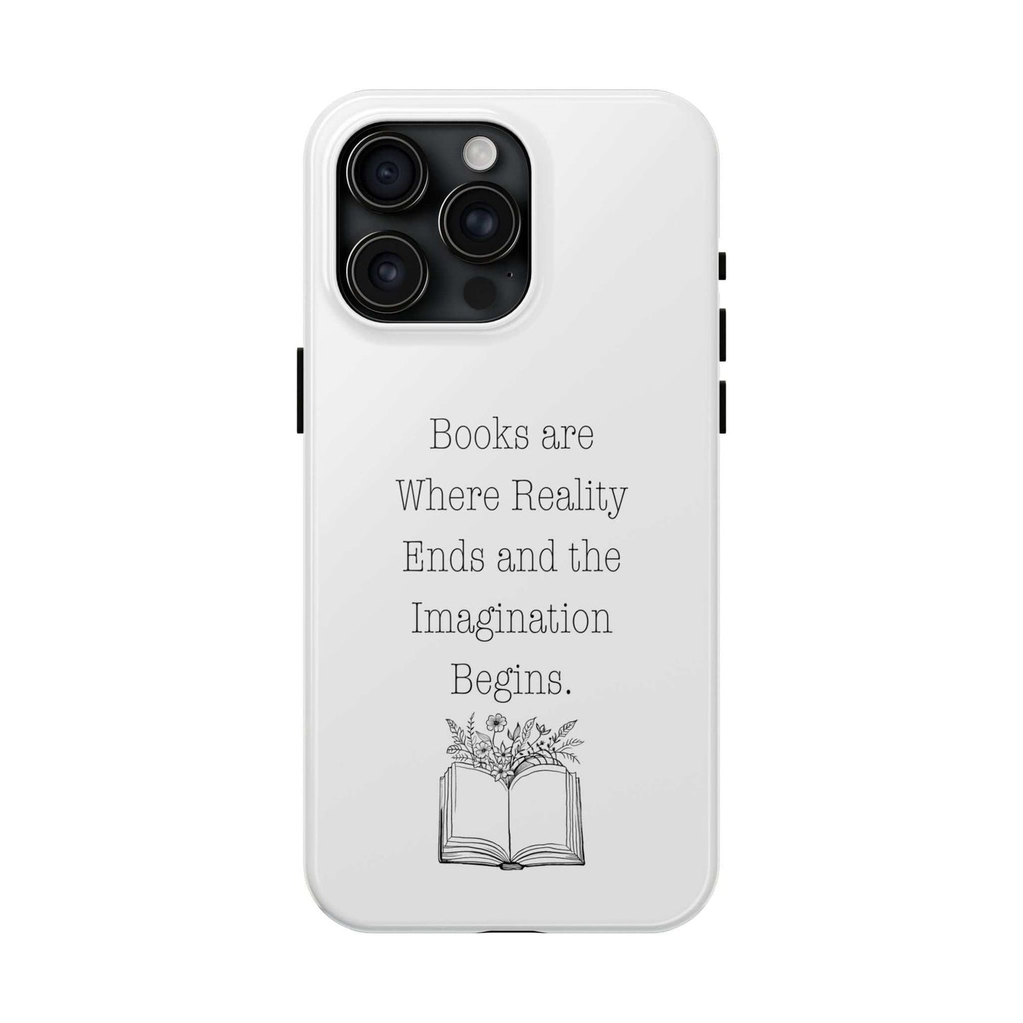 Durable Quote Book Phone Case with flower graphic and protective features.