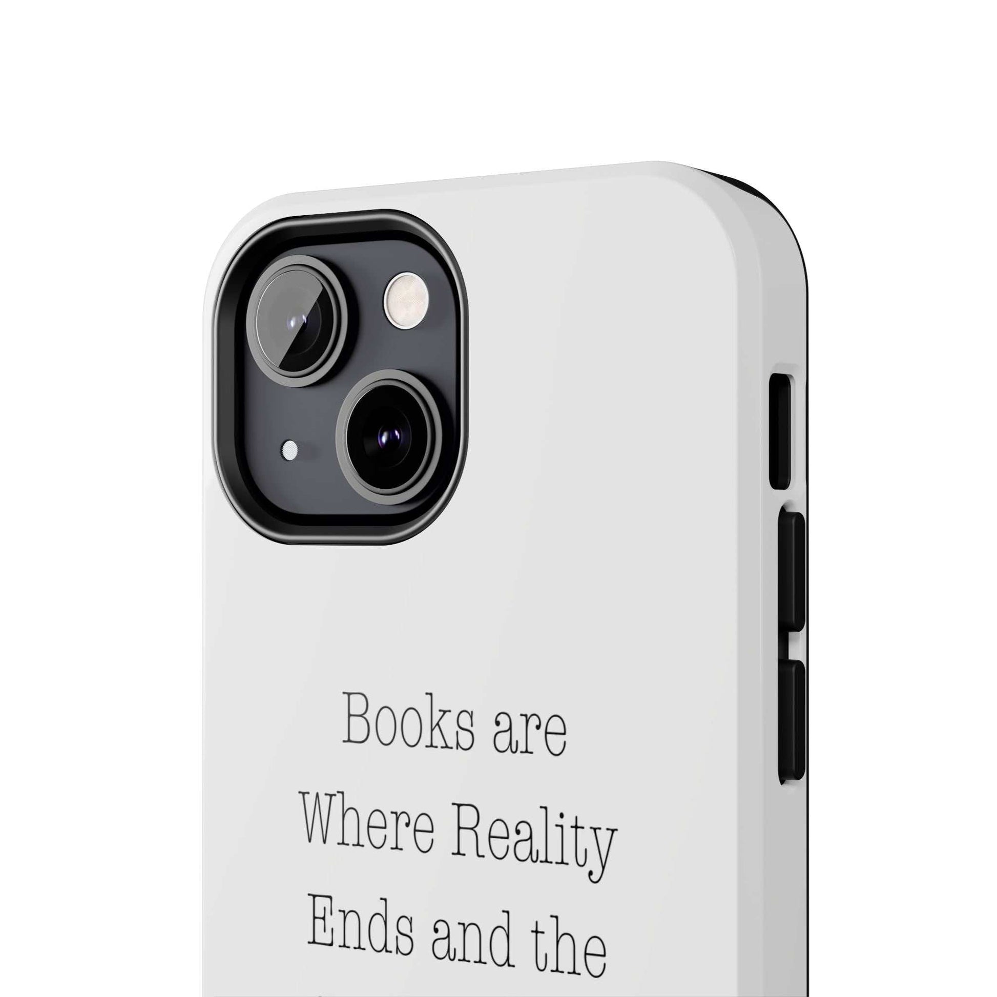 Quote Book Phone Case with floral book design, durable and impact-resistant.