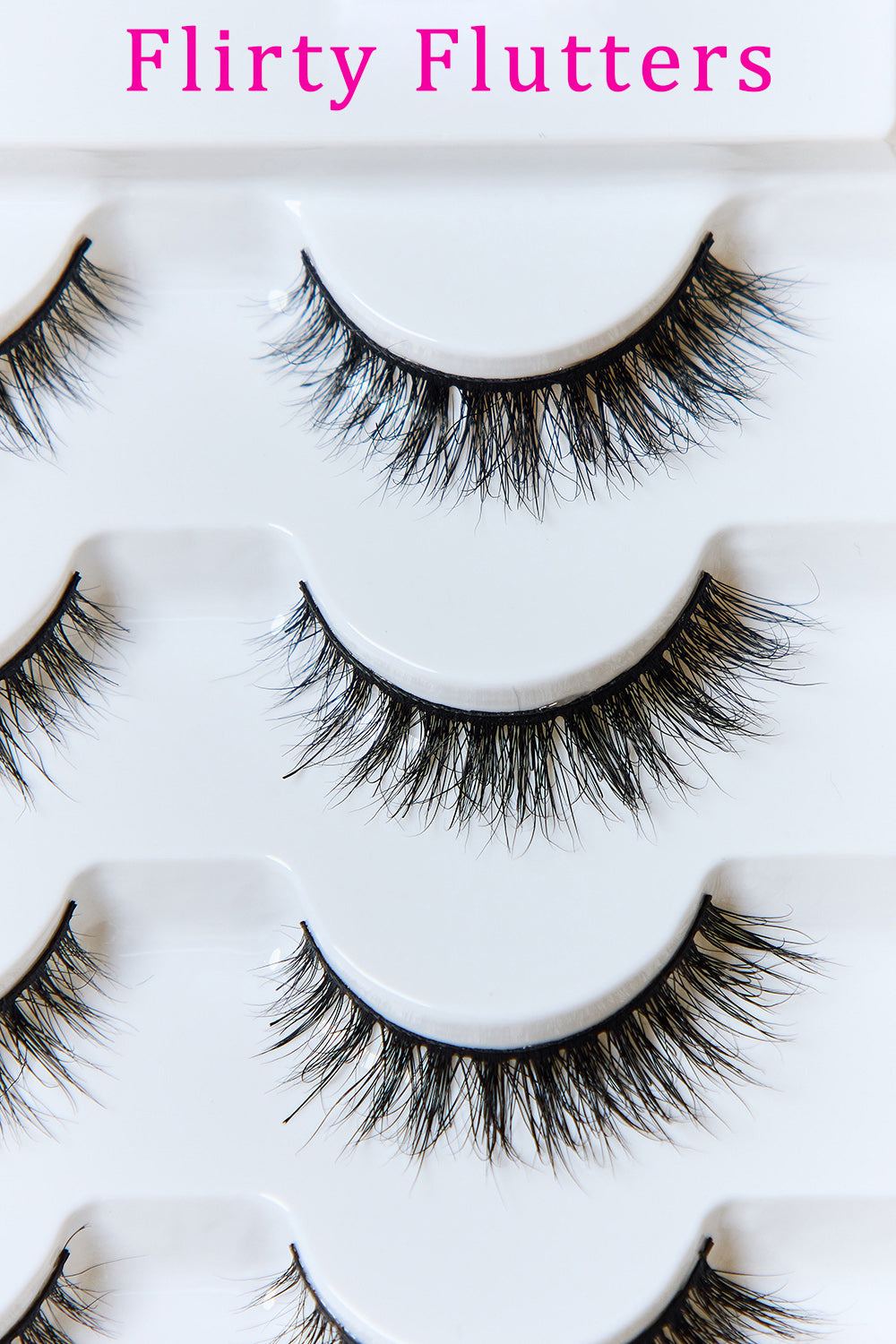 PINK BEAUTY Mink Eyelashes 5 Pairs, luxurious and soft, high-quality mink lashes for a natural, striking look.