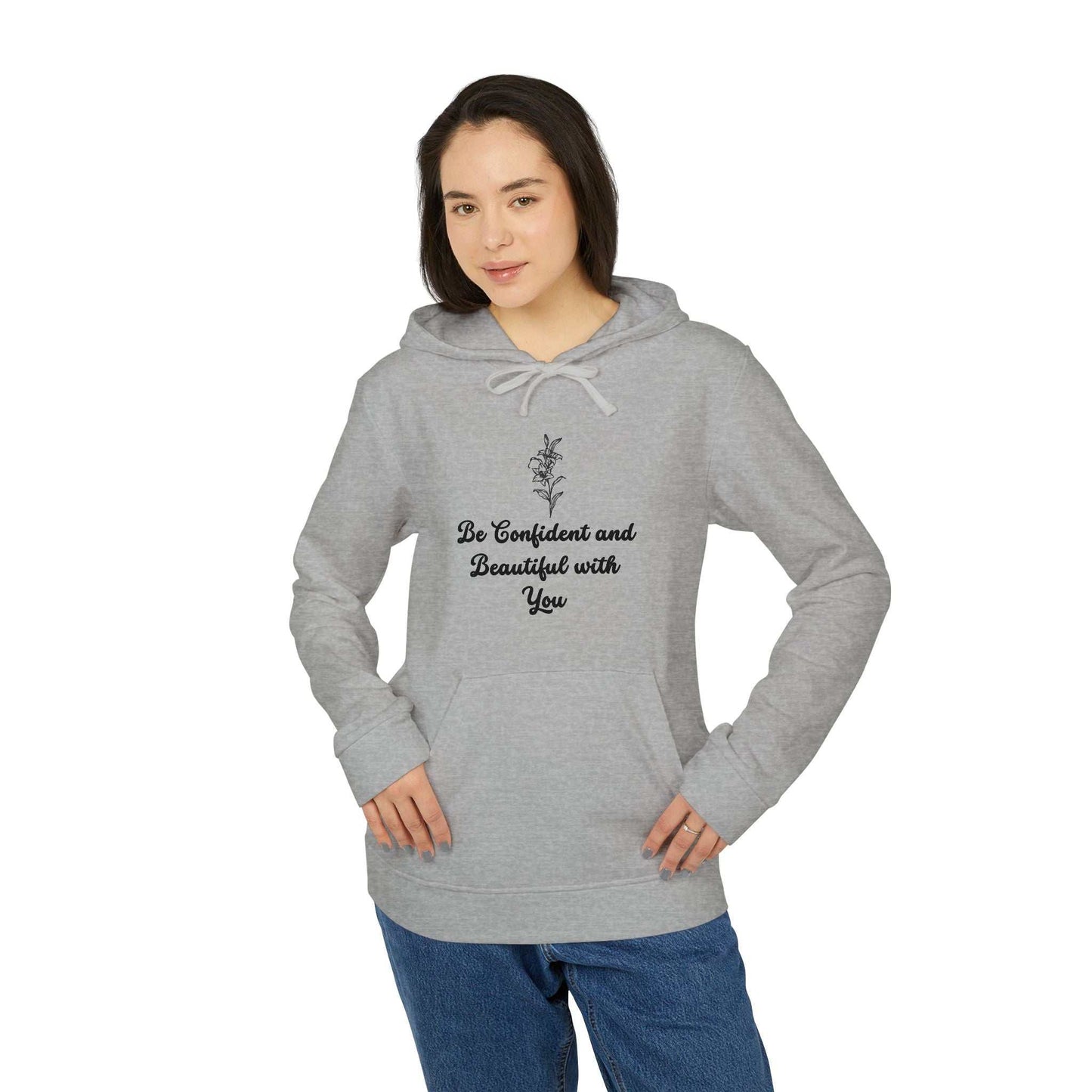 Fleece Hoodie - Lily Design for Confidence and Beauty