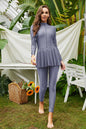 Mock neck long sleeve one-piece swimwear, highly stretchy, polyester-spandex blend.