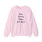 Beauty Roses Crewneck Sweatshirt - Dusty Rose Silhouette Design