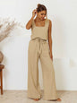 Square Neck Sleeveless Top and Pants Set