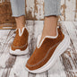 Thermal Suede Platform Slip-On Boots