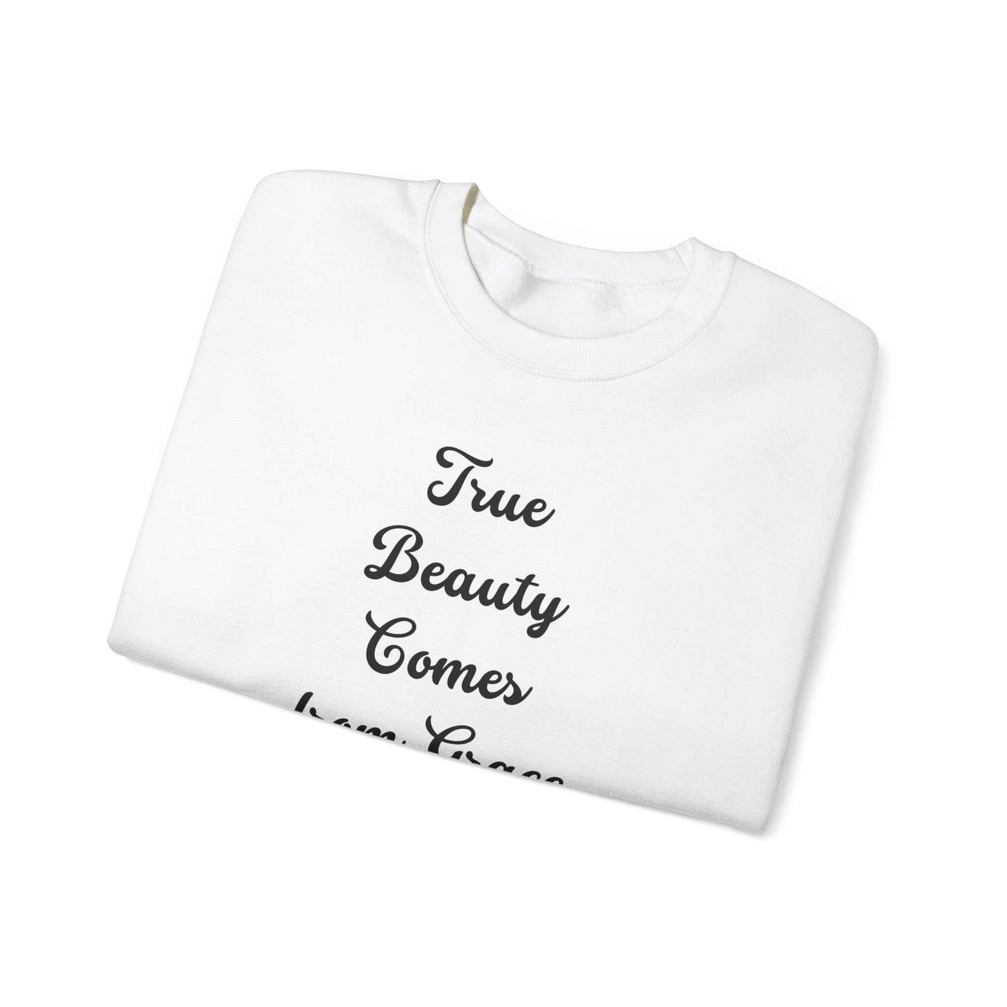 Beauty Roses Crewneck Sweatshirt - Dusty Rose Silhouette Design