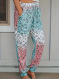 Drawstring Leopard Pants with Pockets