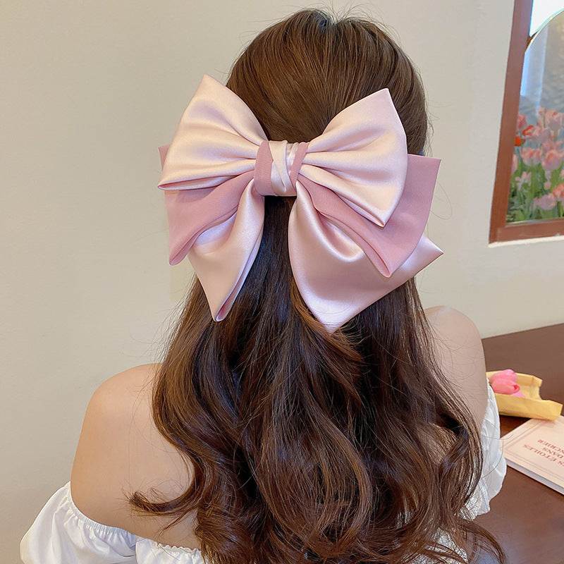 Bow Cloth Hair Clip Blush Pink 