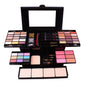 MISS ROSE Makeup Set Box with eyeshadow, lip gloss, stick foundation, blush, and powder.