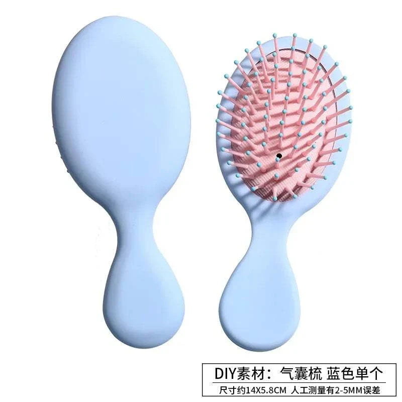 Portable airbag small comb with mirror for DIY makeup simulation and accessories.