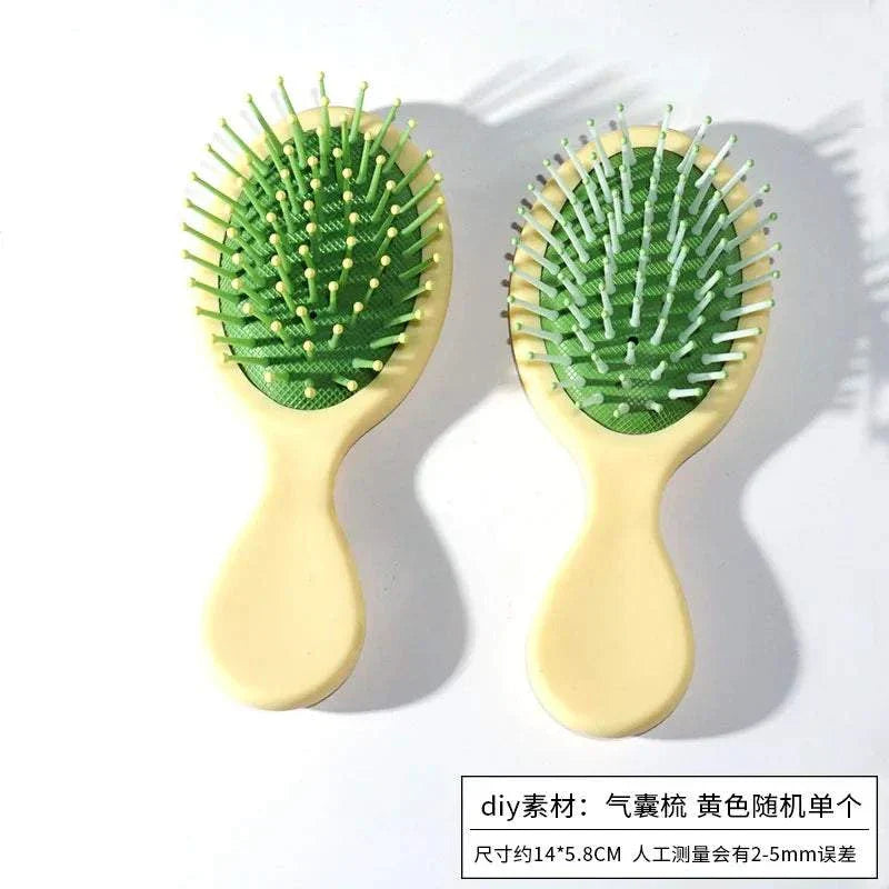 Portable airbag small comb mirror for DIY simulation cream glue makeup accessories.