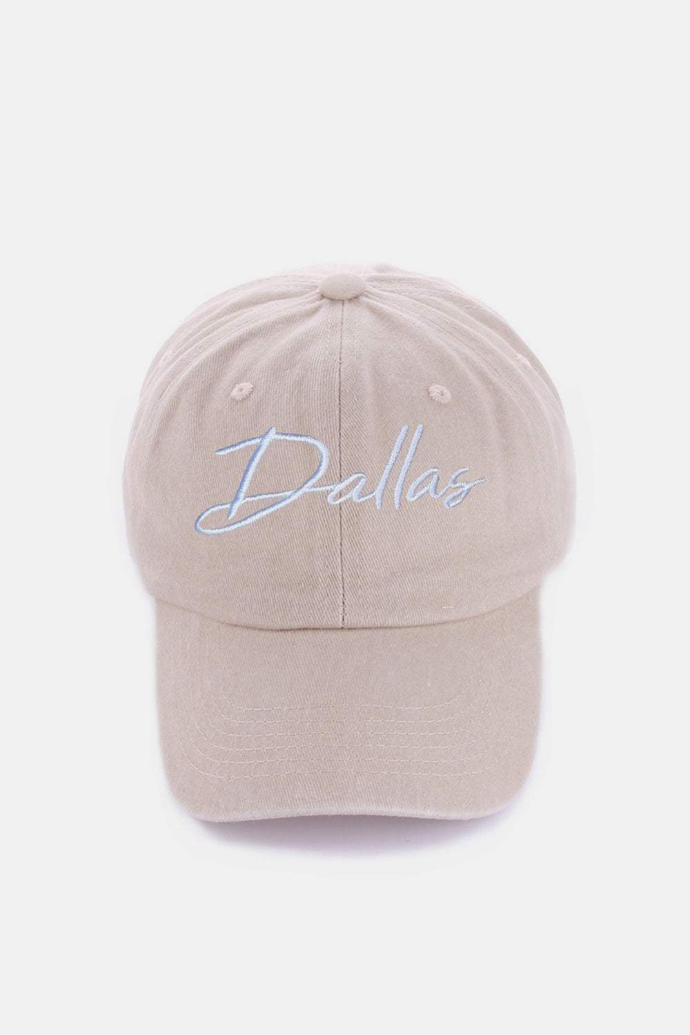 Zenana Washed DALLAS Embroidered Baseball Cap with vintage style and intricate embroidery.