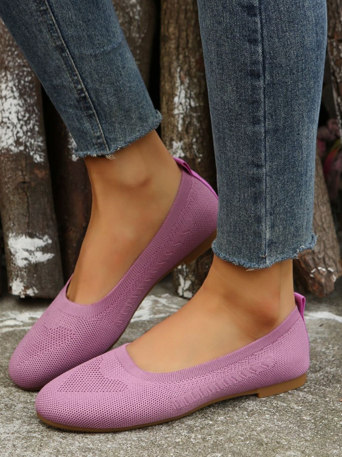 Polyester Flat Slip-Ons