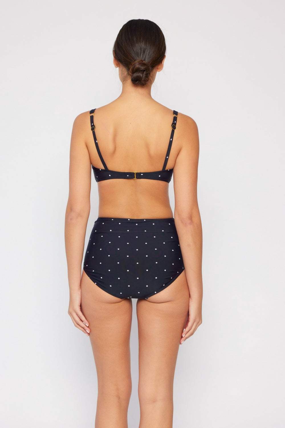 Marina West Swim high-rise bikini set with twist detail, back view.