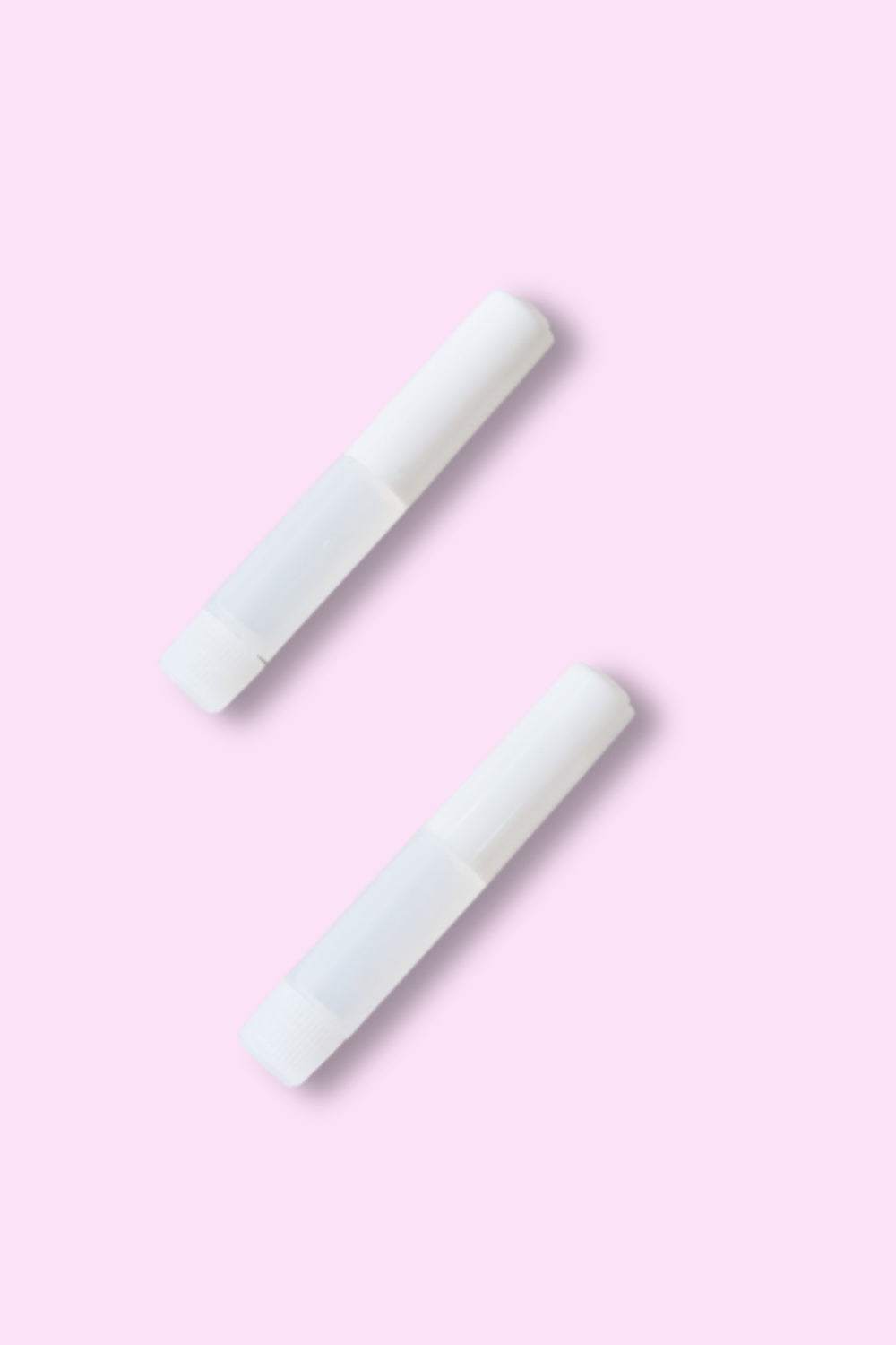 PINK BEAUTY Press On Nail Glue Tubes with Pastel Pink Background