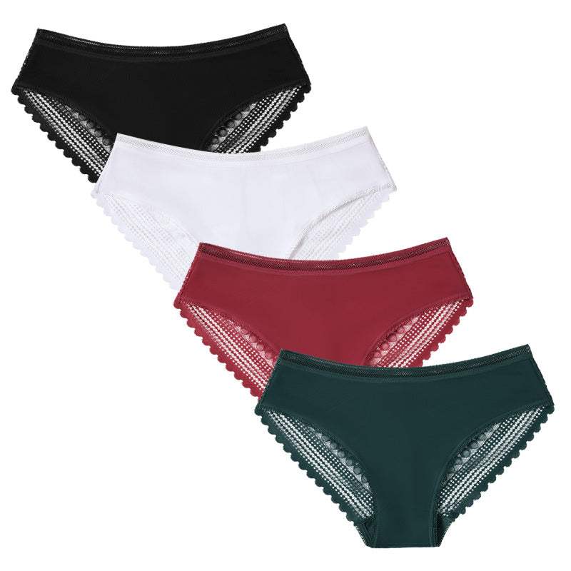 Women's lace panties hipster in assorted colors.