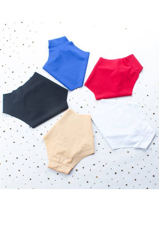 Women's high elasticity solid knit panties in assorted colors.