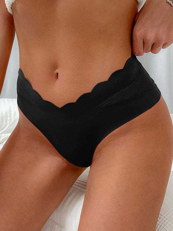 Spring-Summer women's knit self design lace panties, sexy and comfortable, 100% polyester.